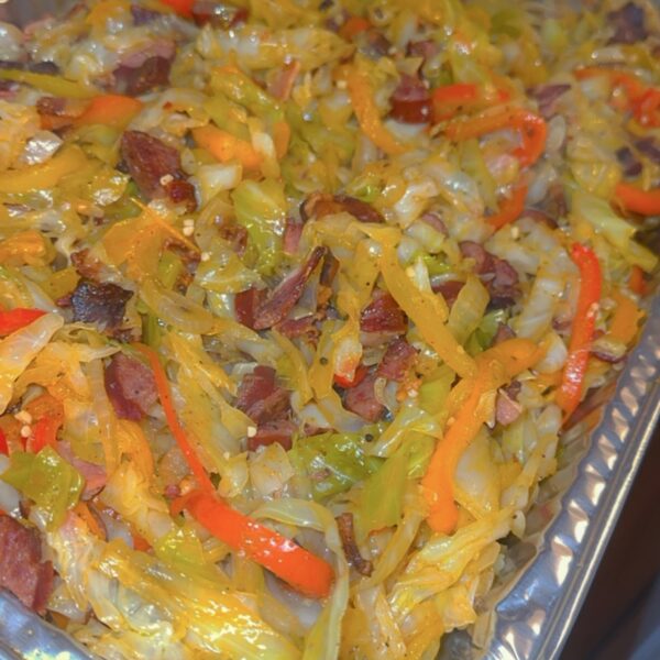 Fried Cajun Cabbage and Sausage